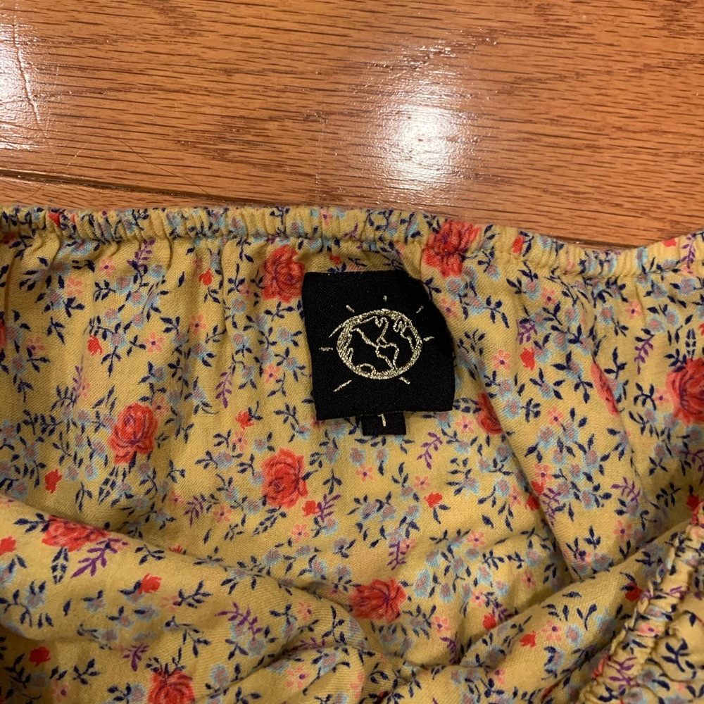 Planet Blue Floral Tube Top - Picture 2 of 3